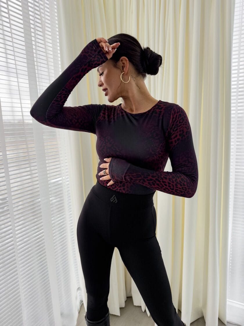 Bluzka LINDA II pantera - bordo - obrazek 11