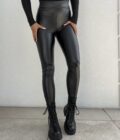 Legginsy LEATHER - czarne