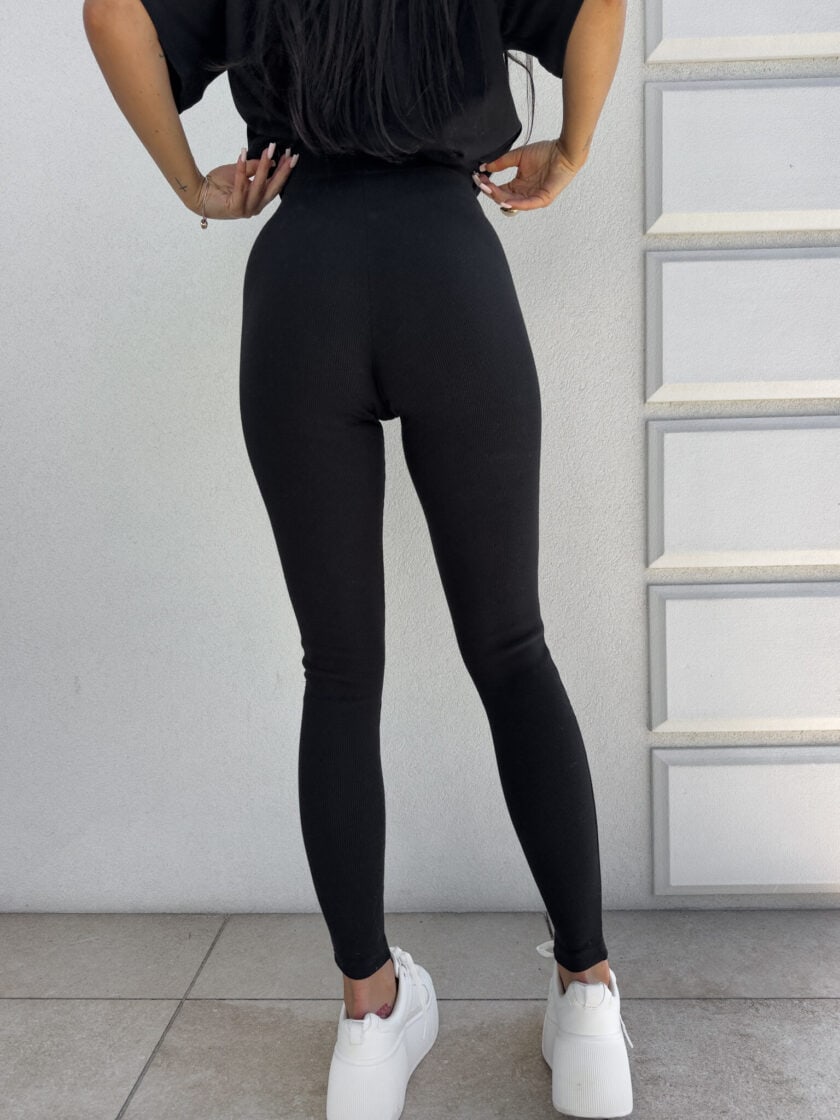 Legginsy COTTON - czarne - obrazek 7