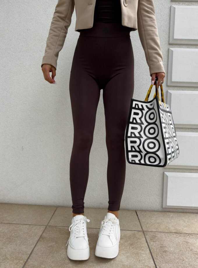 Legginsy GYM - czekoladowe