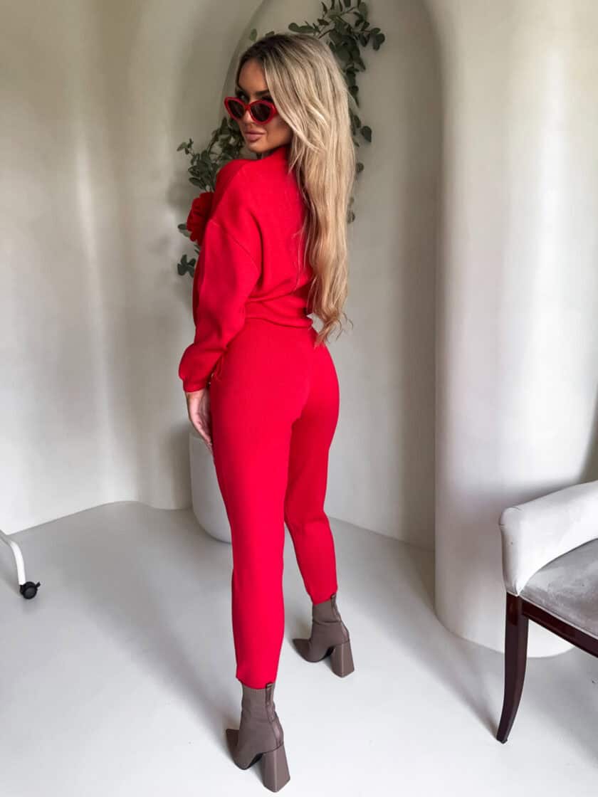 Komplet DELANI LONG – czerwony - obrazek 16