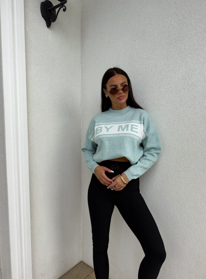 Sweter CR By Me - miętowy
