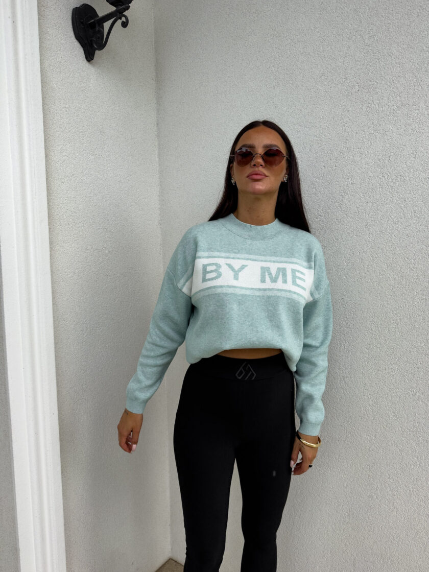 Sweter CR By Me - miętowy - obrazek 3