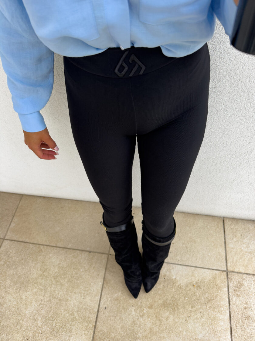 Legginsy FIT logo - czarne - obrazek 5