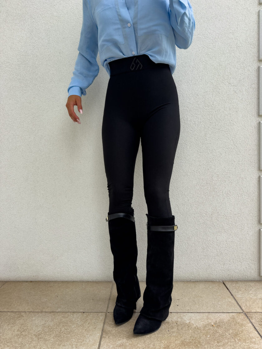 Legginsy FIT logo - czarne - obrazek 3