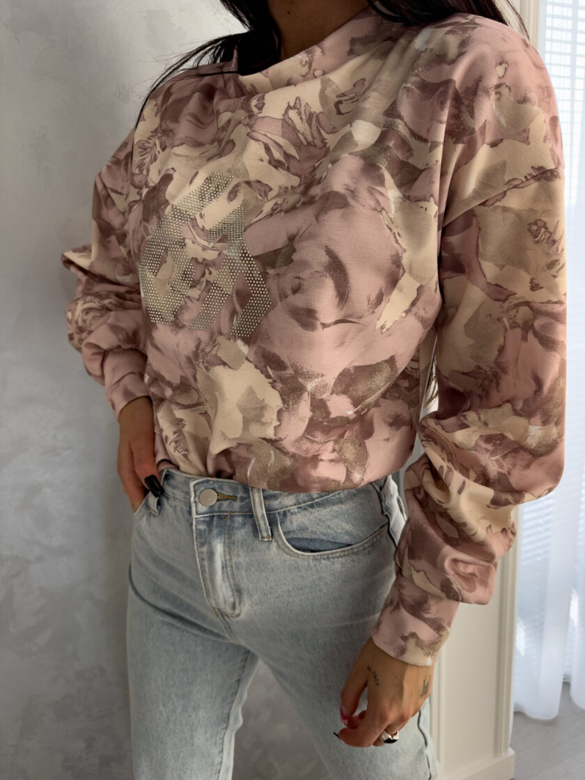 Bluza ARLETT cekiny - pudrowy róż