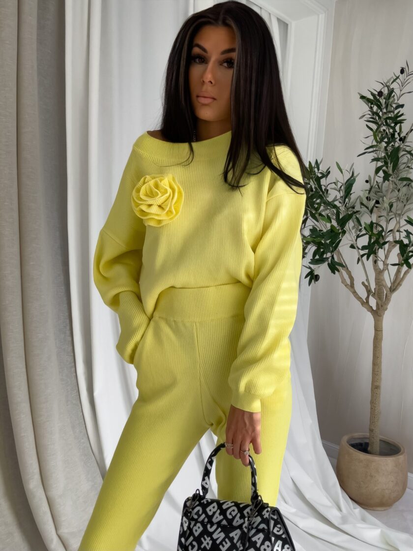 Komplet DELANI LONG – cytrynowy - obrazek 8