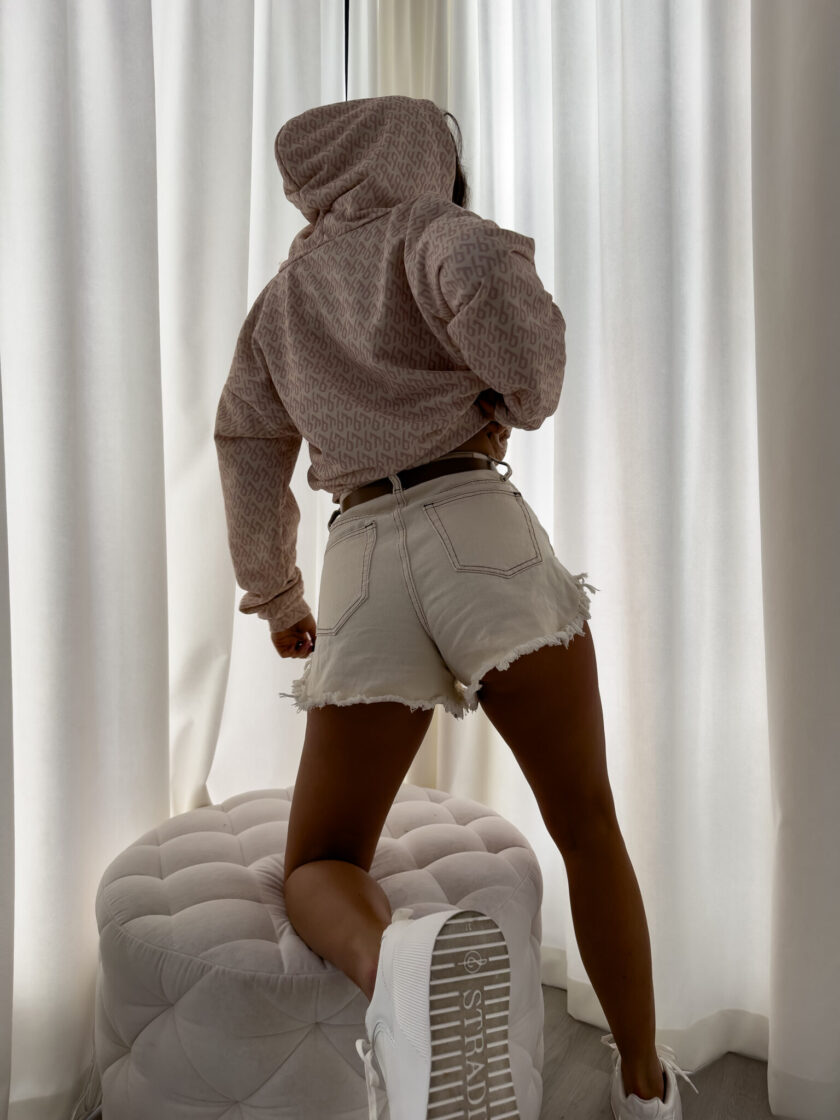 Bluza HOODIE By Me – beżowo-różowa - obrazek 8