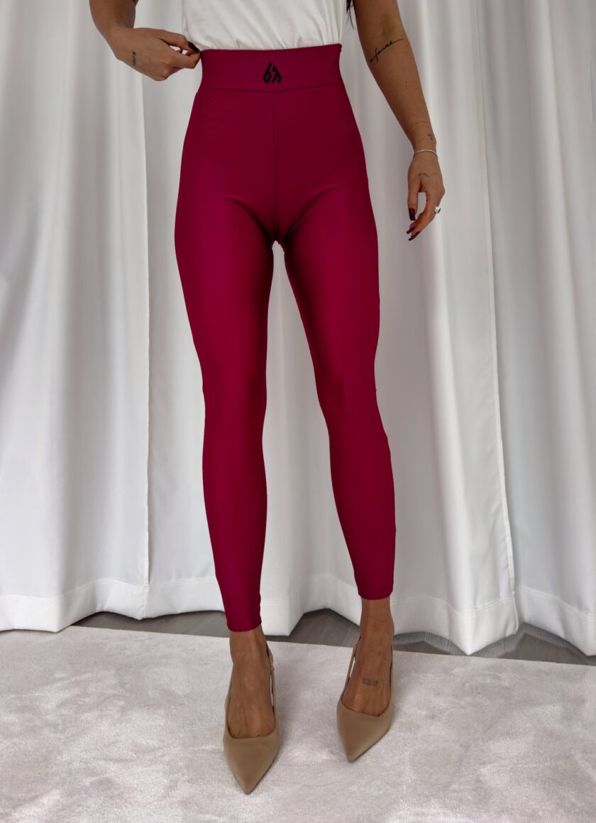Legginsy GYM - bordowe - obrazek 4