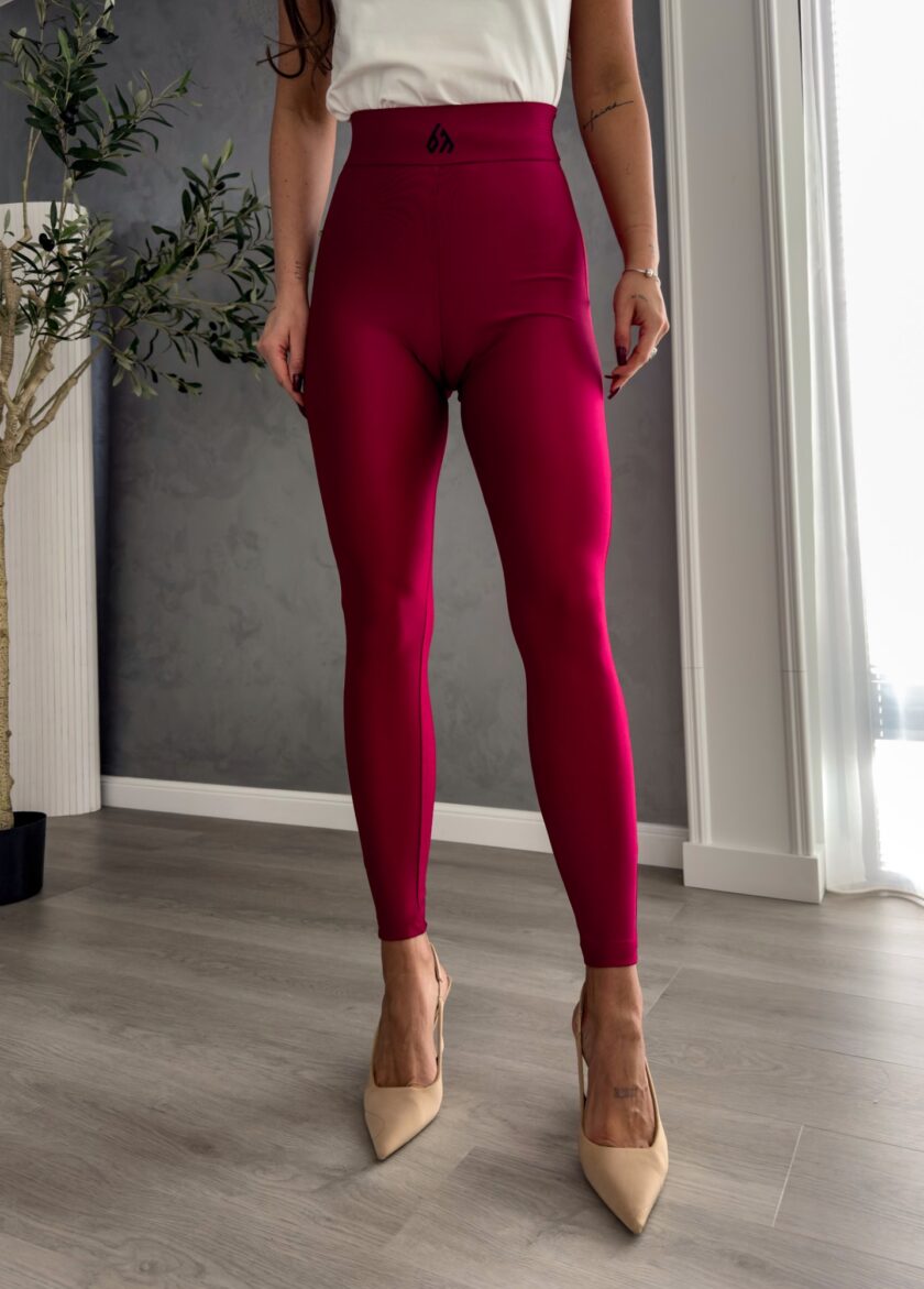 Legginsy GYM - bordowe - obrazek 5