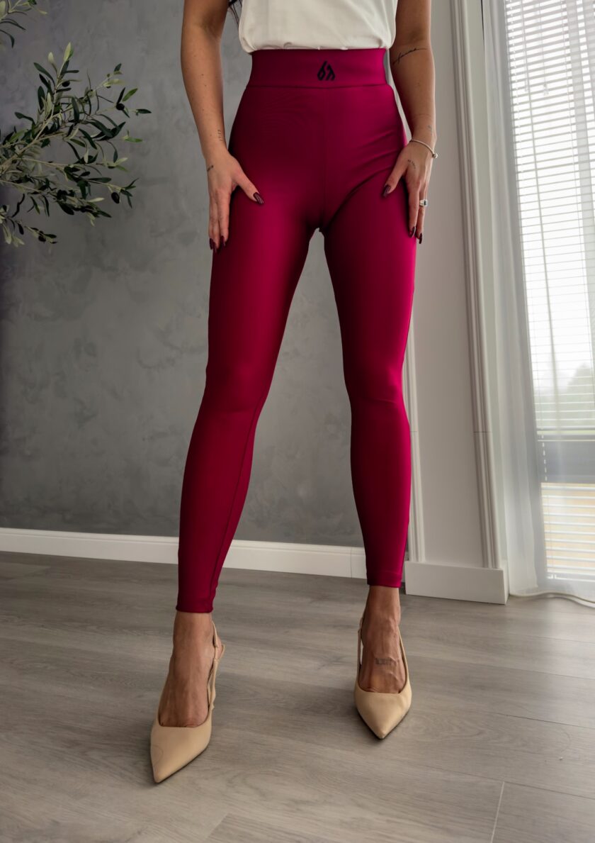 Legginsy GYM - bordowe - obrazek 8