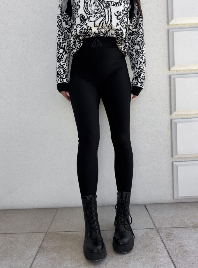 Legginsy FIT logo - czarne