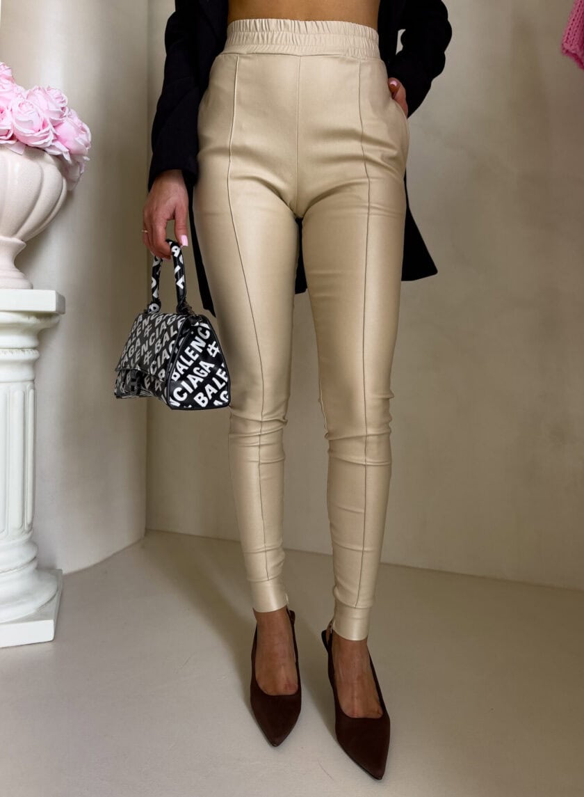 Spodnie ROYAL - złoty beż - obrazek 6