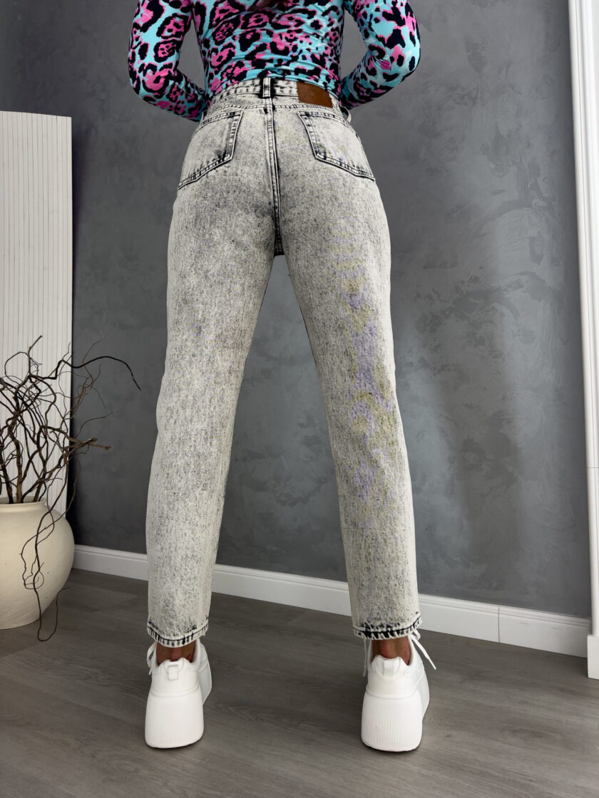 Jeansy MOM FIT DEK – szare - obrazek 13