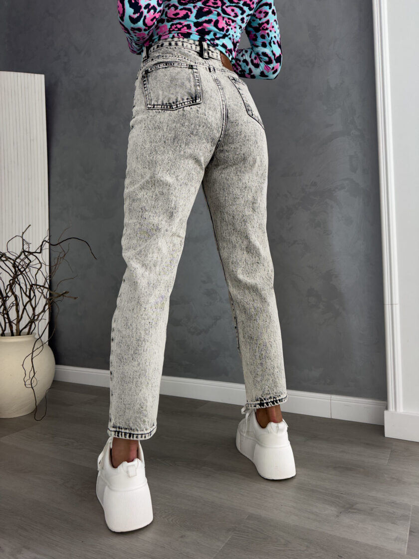 Jeansy MOM FIT DEK – szare - obrazek 17