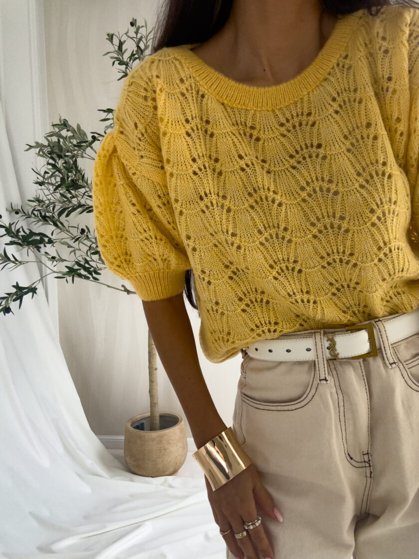 Sweter SENSES – żółty - obrazek 4