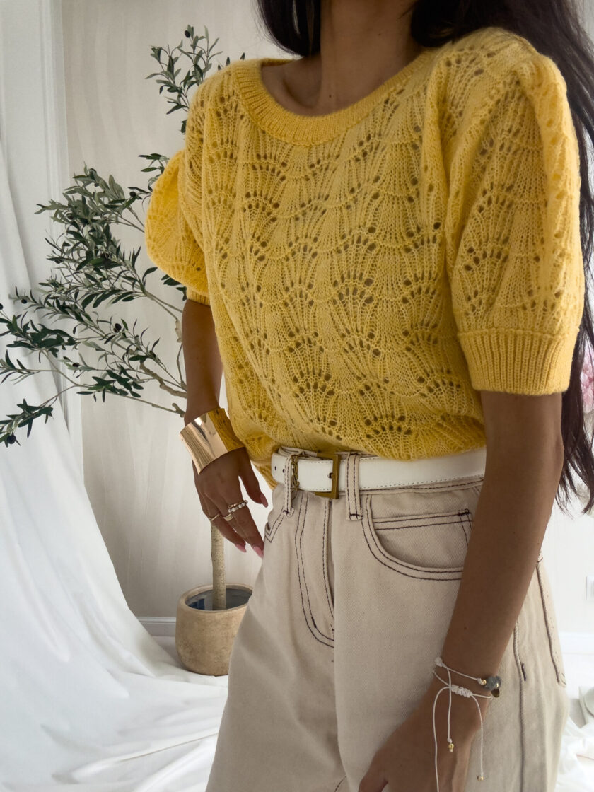 Sweter SENSES – żółty - obrazek 2