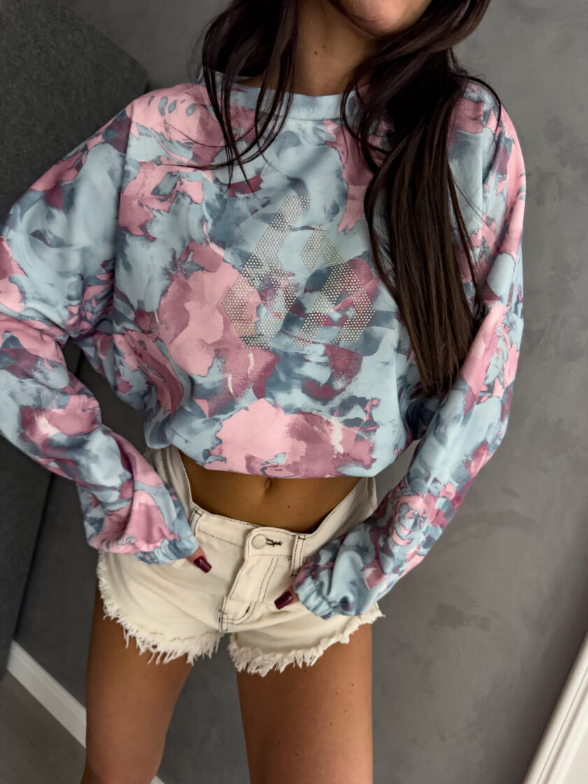 Bluza ANGEL cekiny - niebiesko-pudrowa - obrazek 9