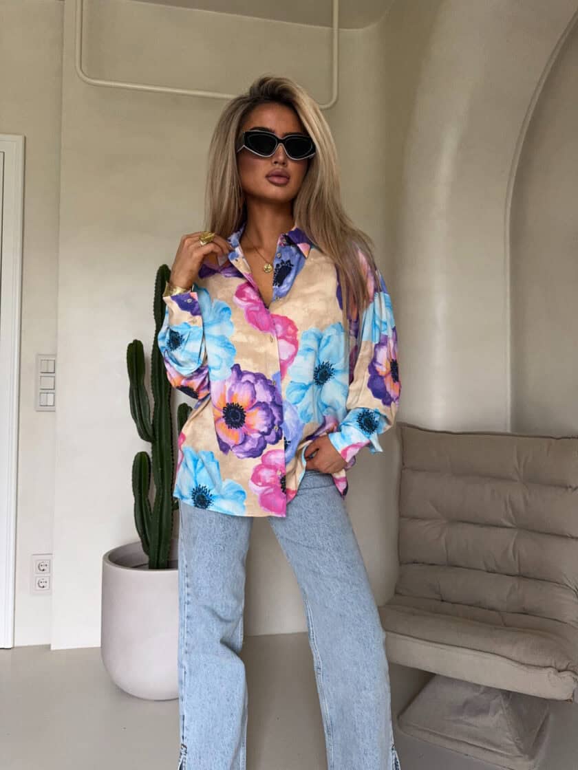 Koszula OVER SPRING wiskoza – flowers - obrazek 4