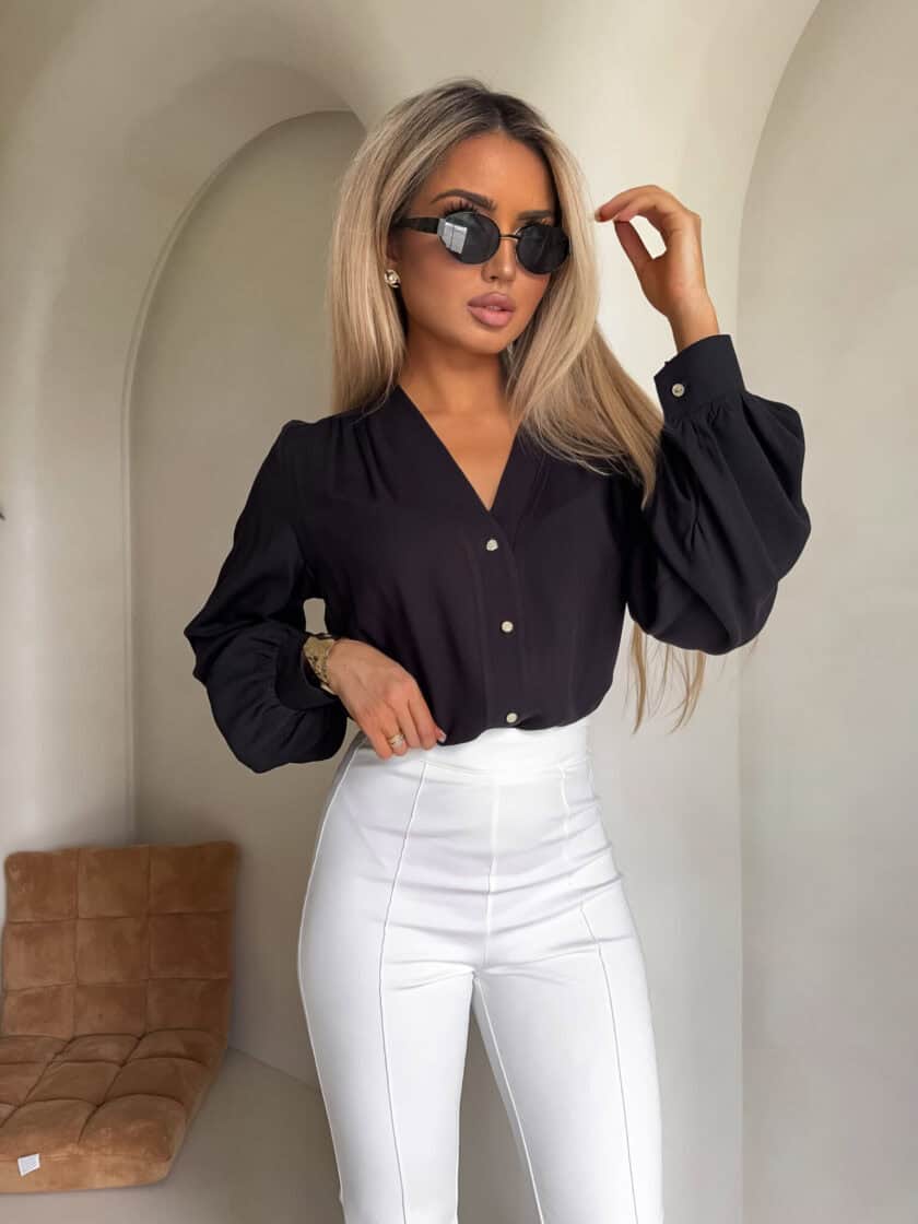 Koszula RUFFLES – czarna