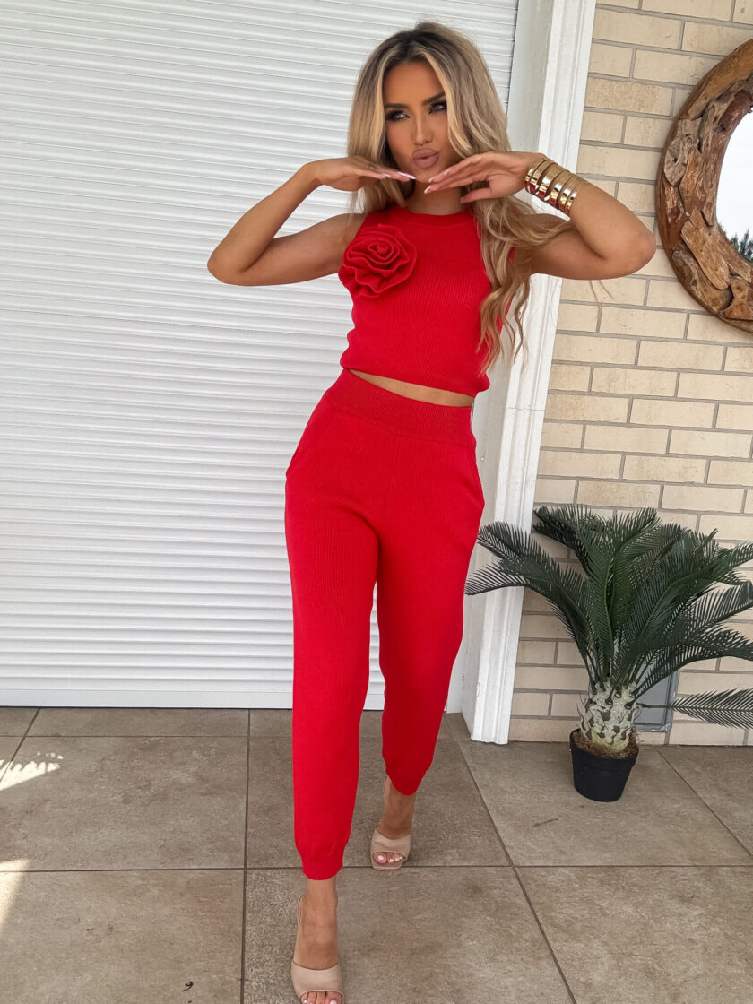 Komplet DELANI ROSE – czerwony - obrazek 5
