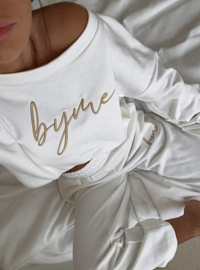Bluza dresowa LOGO  – ecru