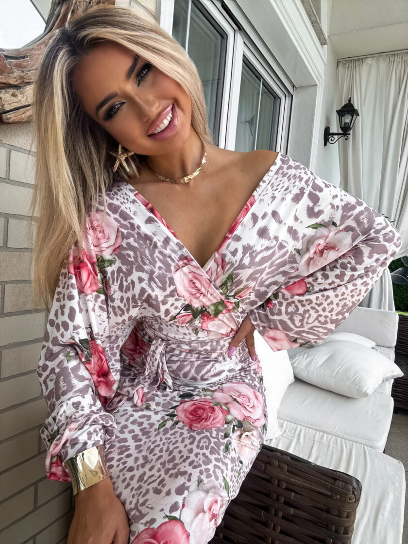 Bluzka KAIRA print pantera – rose - obrazek 2