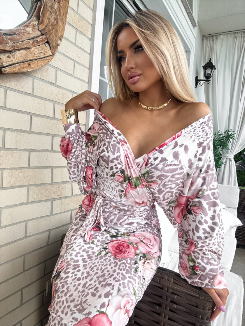 Bluzka KAIRA print pantera – rose