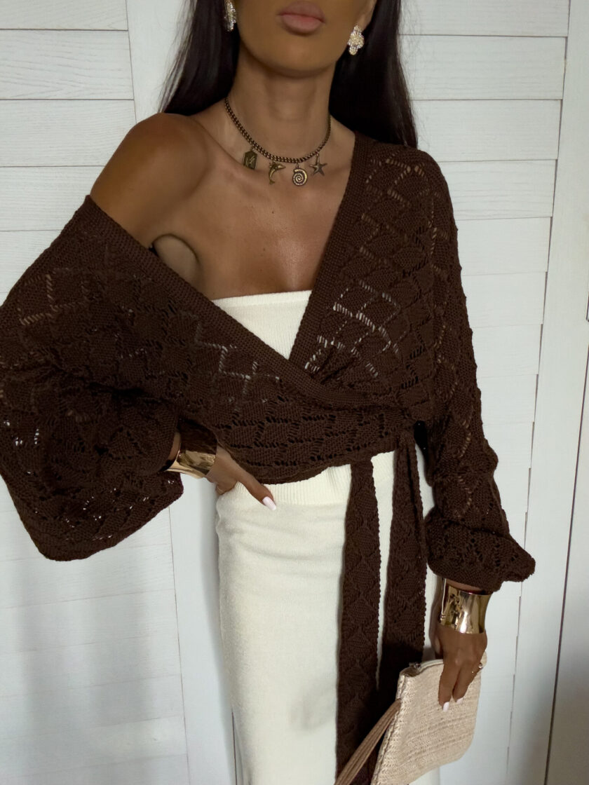 Kimono AMEIRO - czekoladowe - obrazek 8