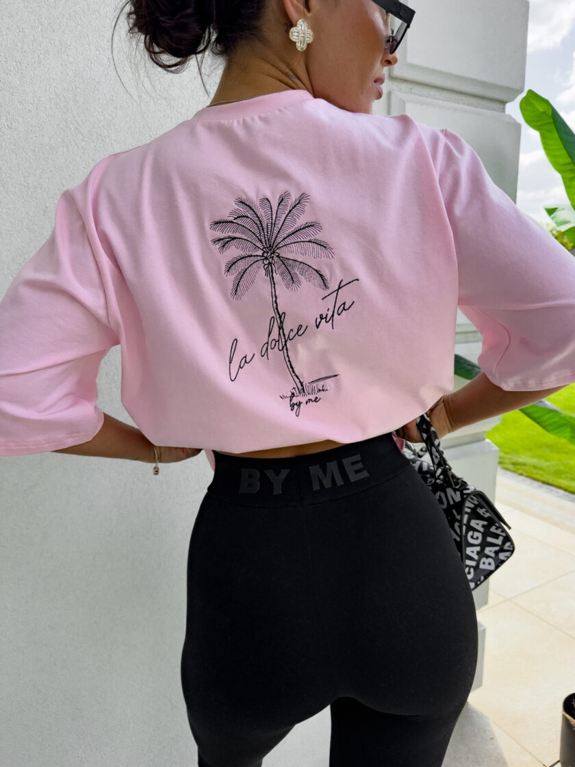 T-shirt PALMS – jasny róż - obrazek 17