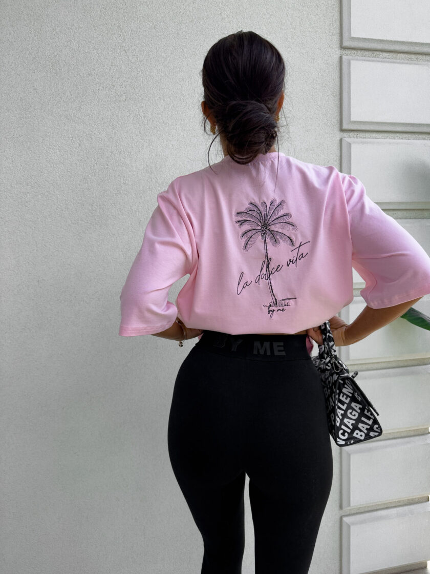 T-shirt PALMS – jasny róż - obrazek 18