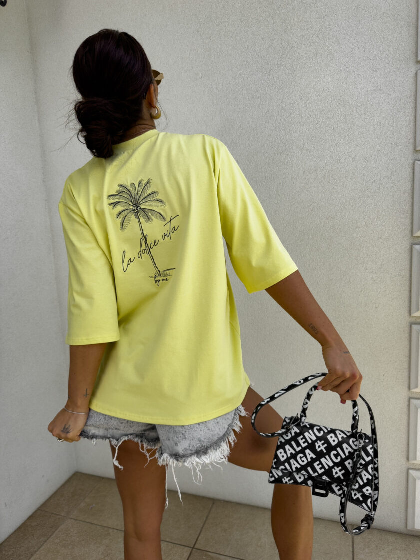 T-shirt PALMS – cytrynowy - obrazek 8