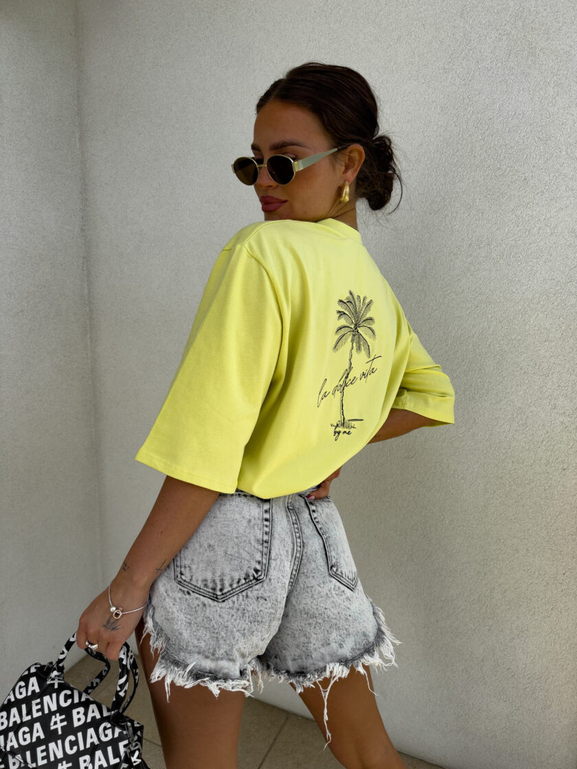T-shirt PALMS – cytrynowy - obrazek 5