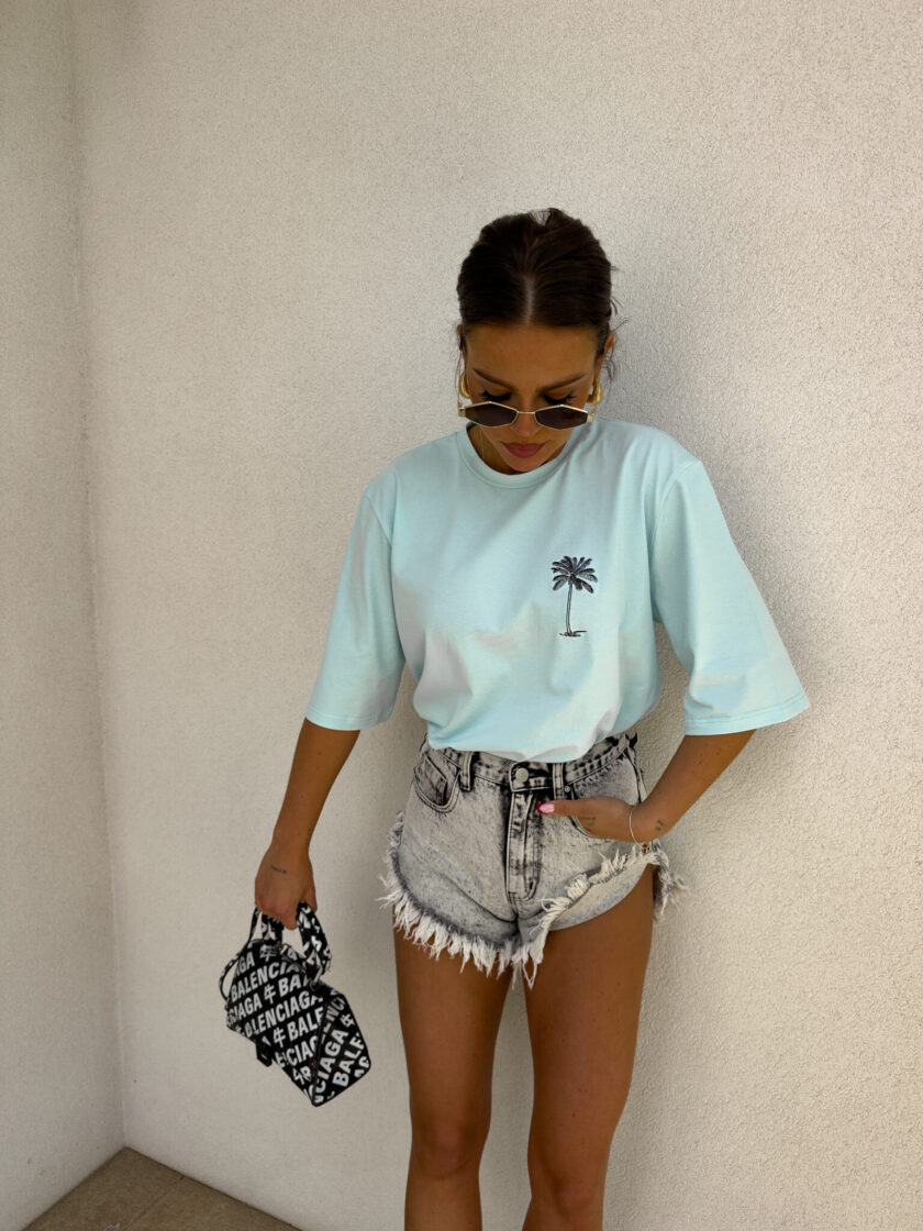 T-shirt PALMS – błekitny - obrazek 15