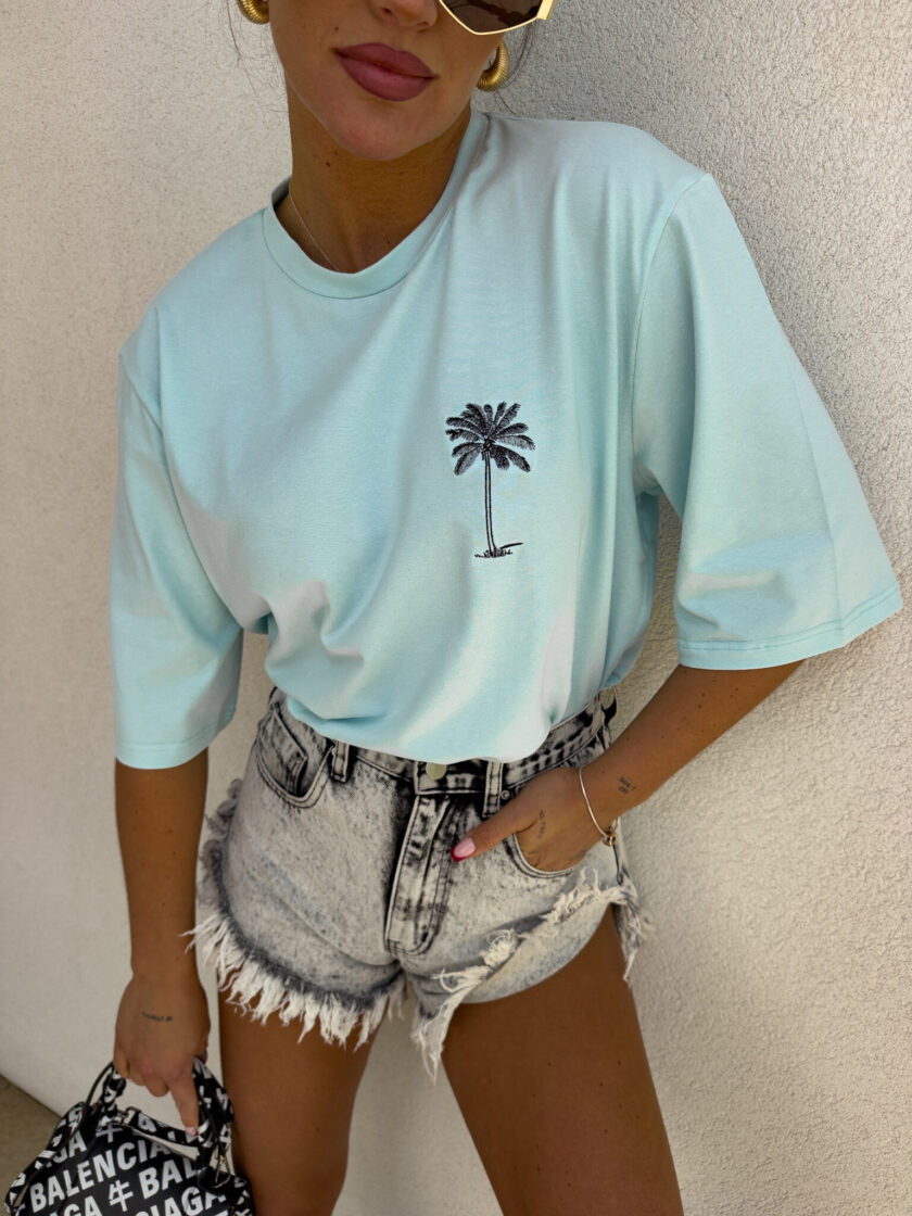 T-shirt PALMS – błekitny - obrazek 13