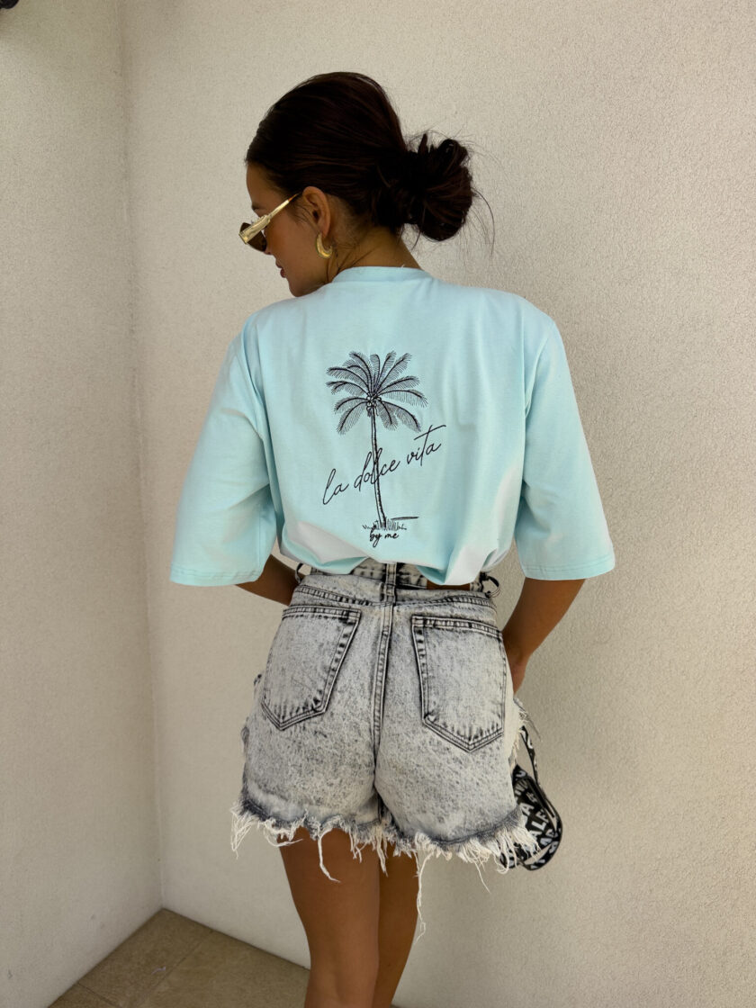 T-shirt PALMS – błekitny - obrazek 16