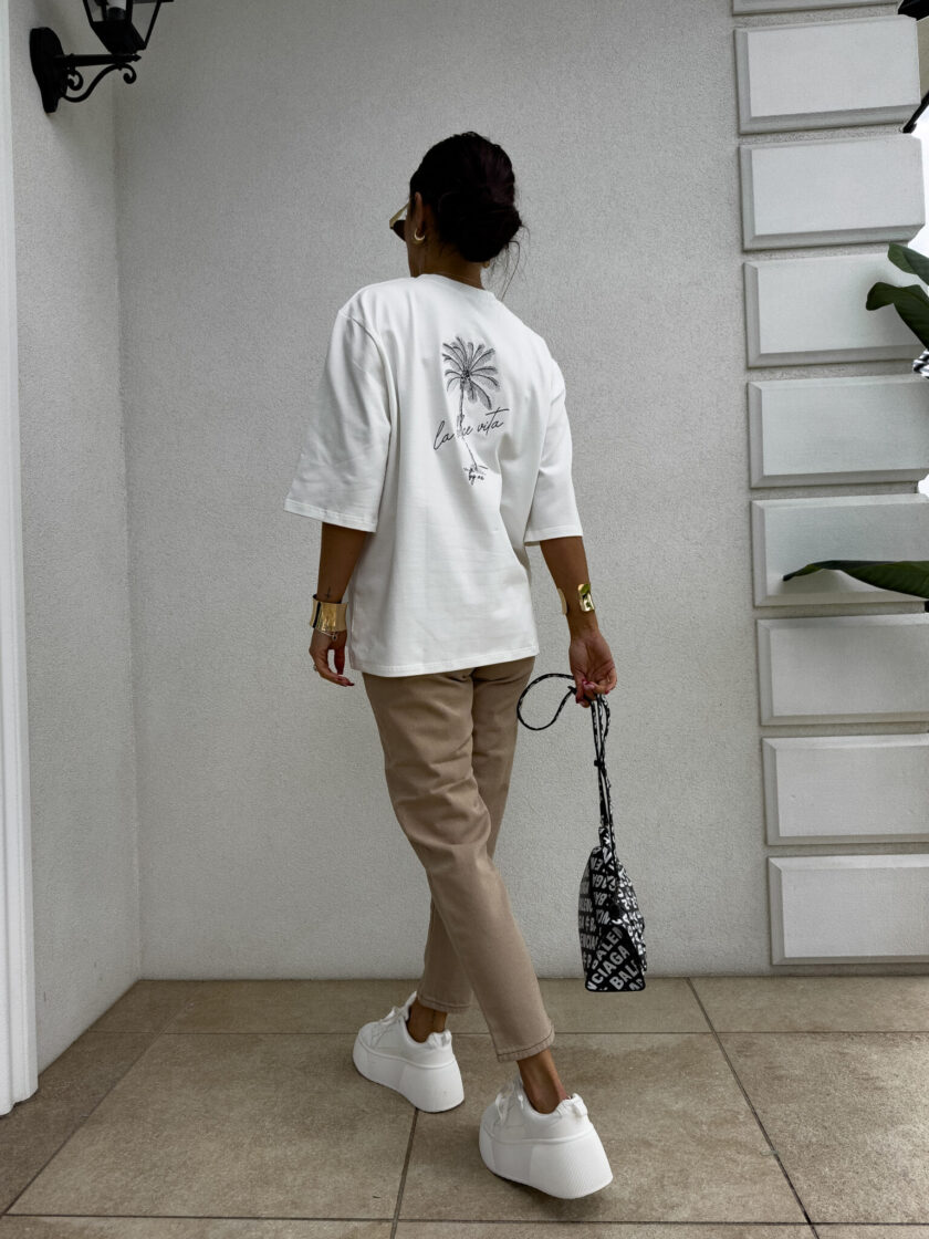 T-shirt PALMS – ecru - obrazek 14