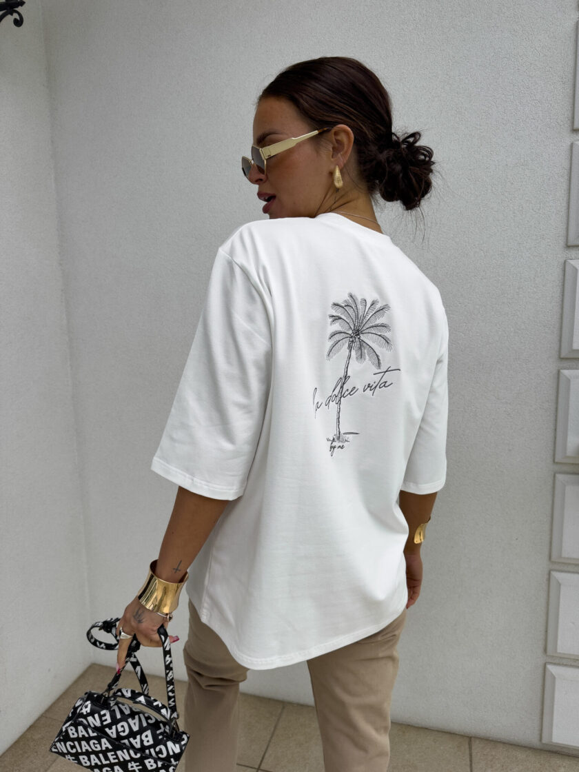 T-shirt PALMS – ecru - obrazek 16