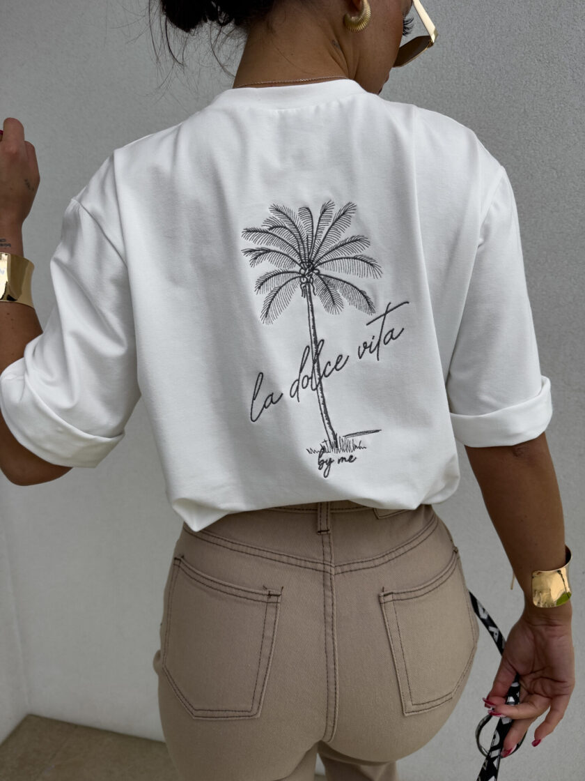 T-shirt PALMS – ecru - obrazek 8