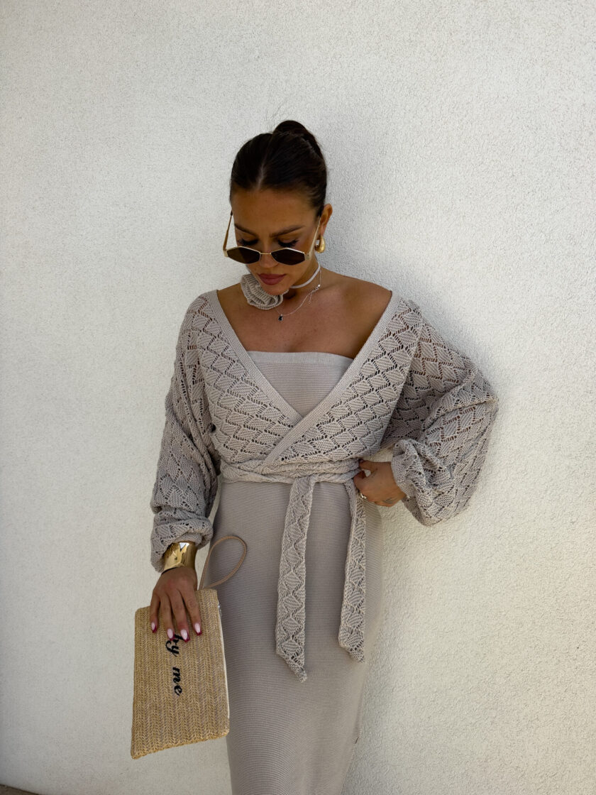 Kimono AMEIRO - taupe - obrazek 4