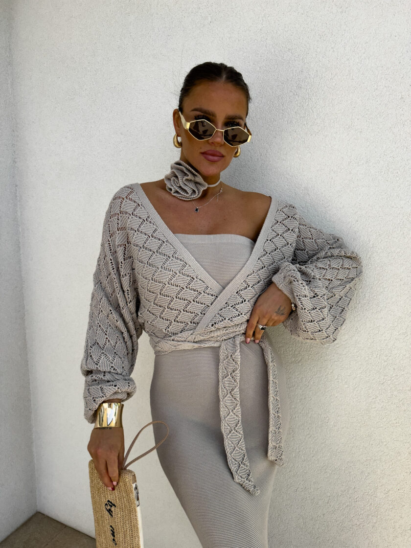 Kimono AMEIRO - taupe - obrazek 6