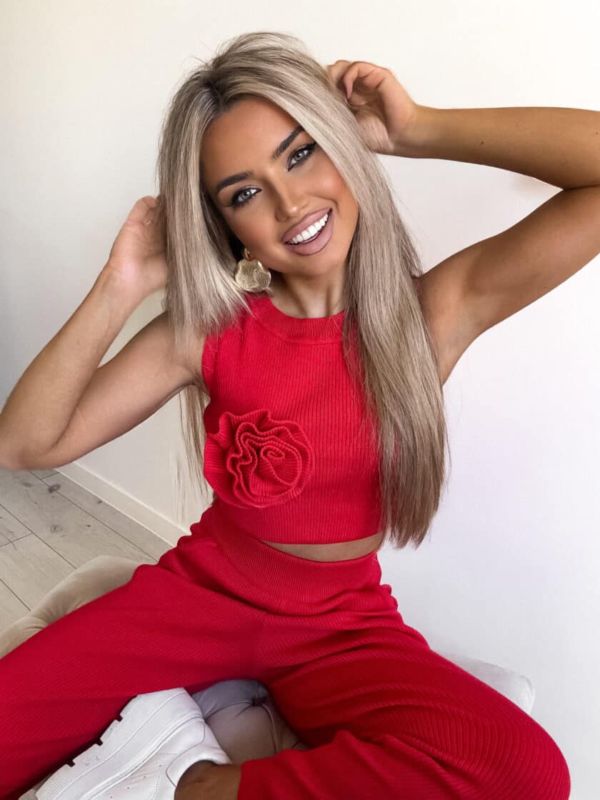 Komplet DELANI ROSE – czerwony - obrazek 6