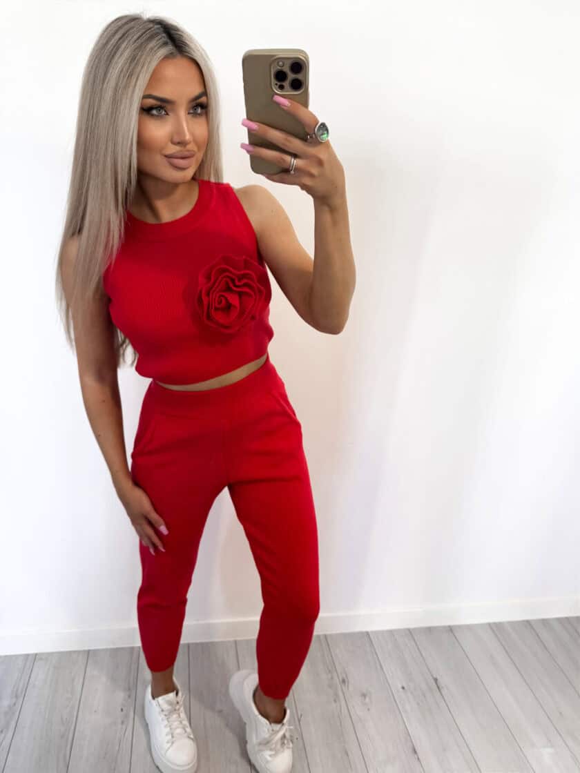 Komplet DELANI ROSE – czerwony - obrazek 2