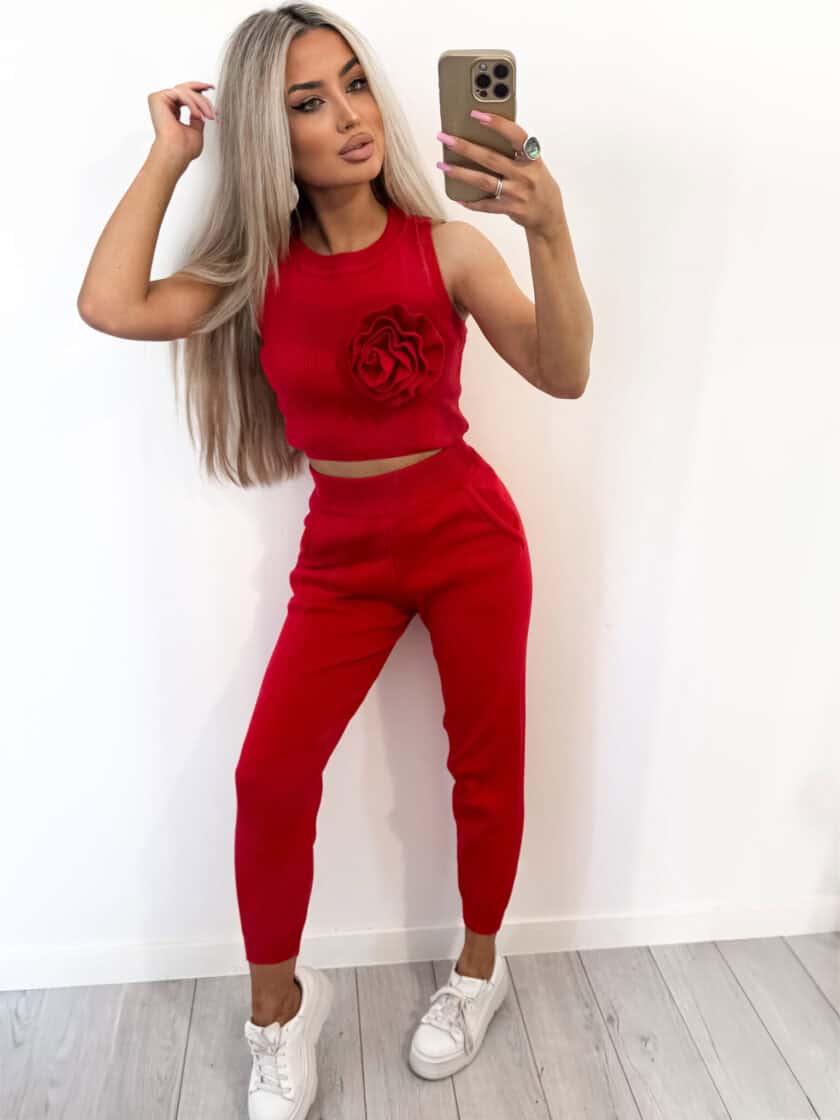 Komplet DELANI ROSE – czerwony - obrazek 12