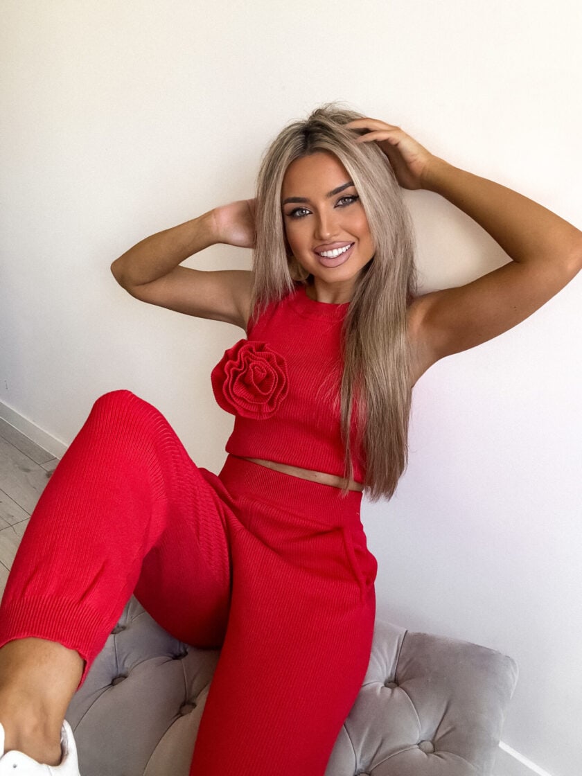 Komplet DELANI ROSE – czerwony - obrazek 7