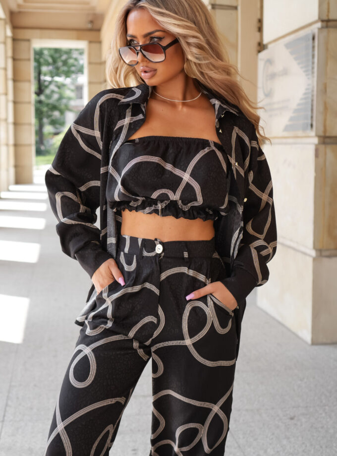 Komplet LAURENT print – czarny