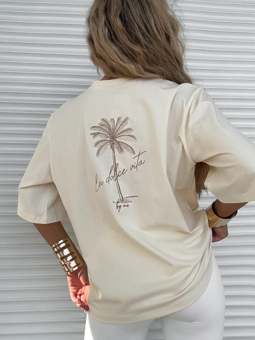 T-shirt PALMS – kokosowy - obrazek 6
