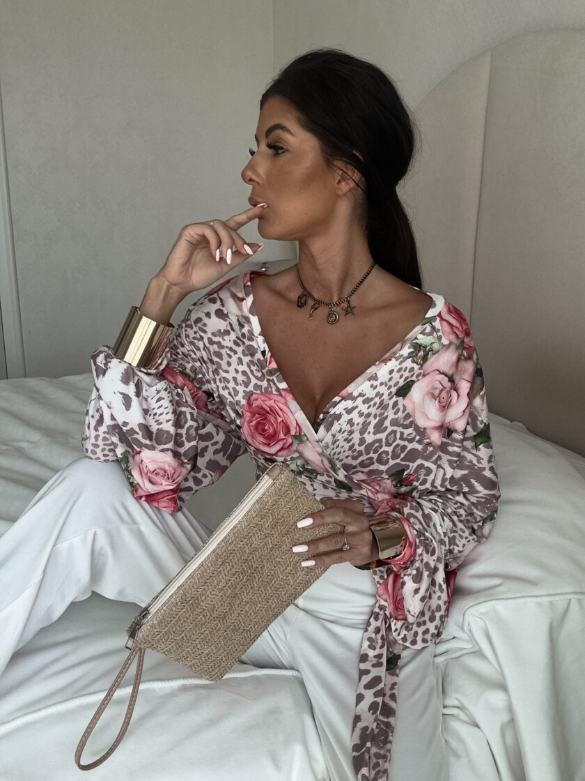 Bluzka KAIRA print pantera – rose - obrazek 2