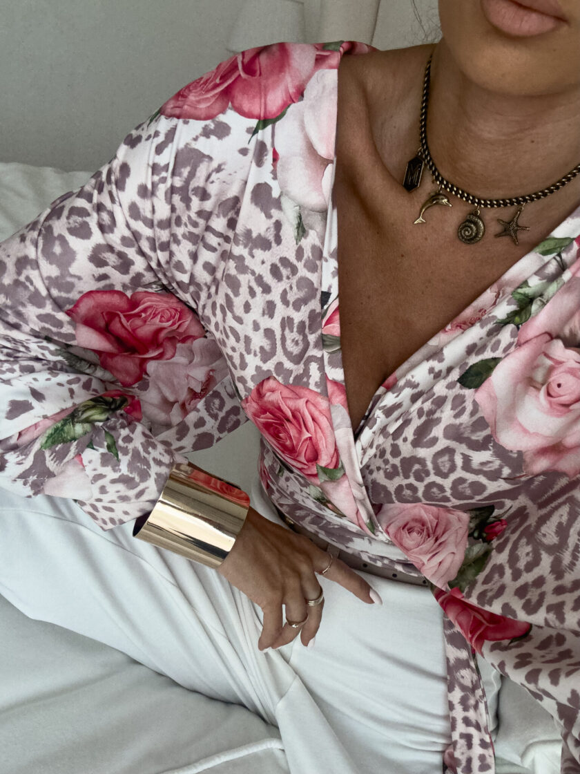 Bluzka KAIRA print pantera – rose - obrazek 3