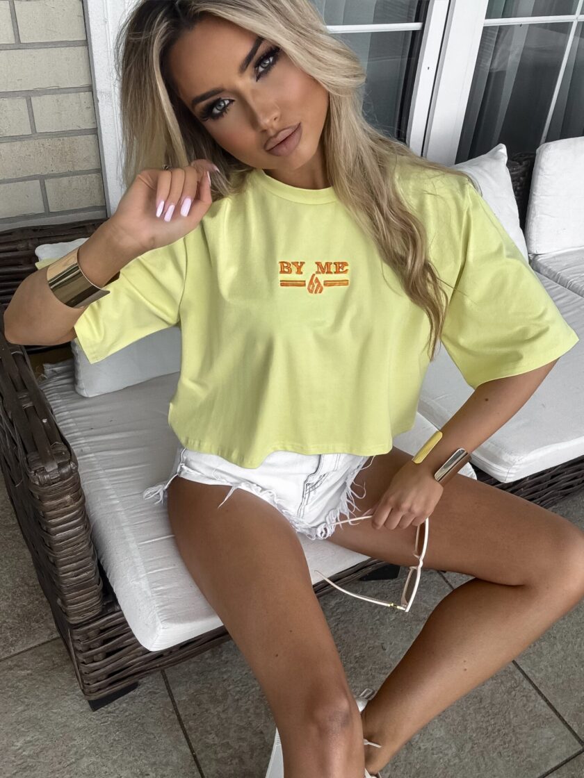 T-shirt pudełkowy BOSSY - cytrynowy - obrazek 4